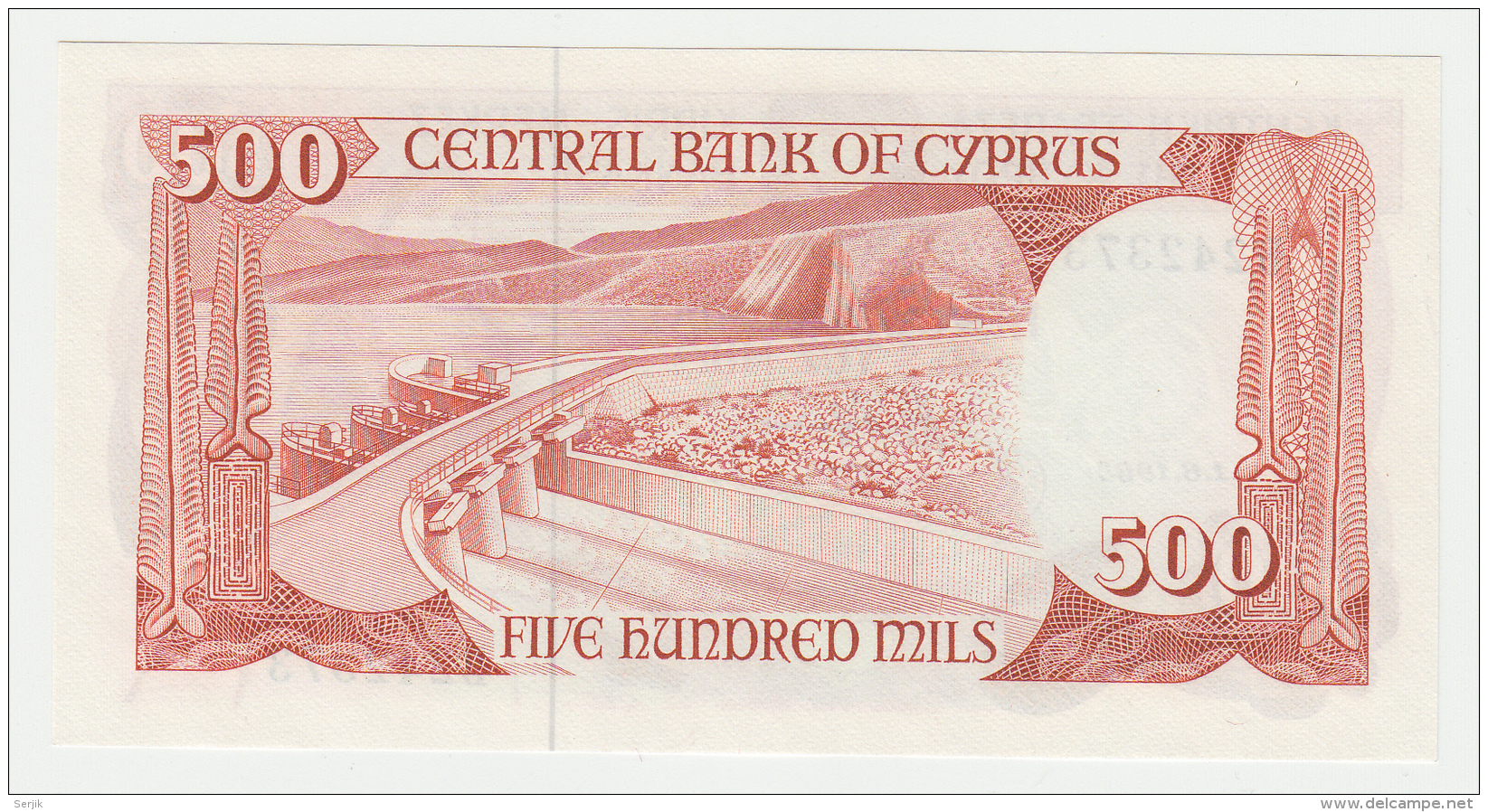 Cyprus 500 Mils 1977 - 1982 UNC Pick 45a - Cyprus