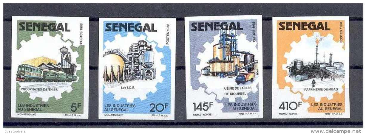 SENEGAL TRANSPORT/INDUSTRY IMPERF SET 1988 - Sénégal (1960-...)