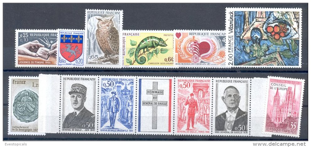 FRANCE, GROUP 1960-1980 ONLY DIFFERENT ONLY NEVER HINGED - Lots & Serien