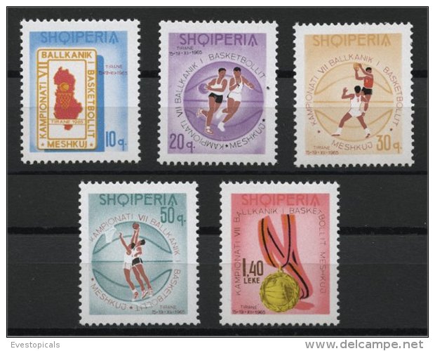 ALBANIA, BASKETBALL MNH SET 1965 - Albanië