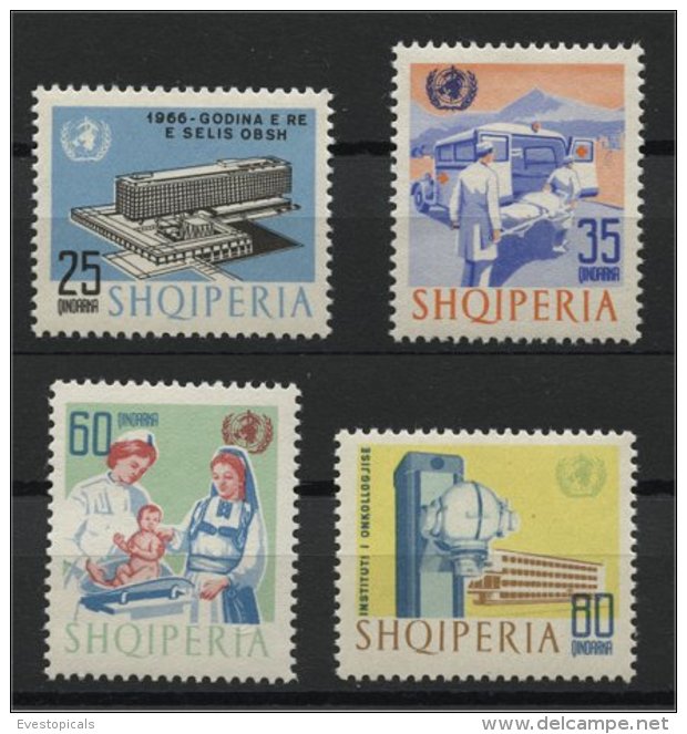 ALBANIA, WHO MNH SET FROM 1966 - Albanie