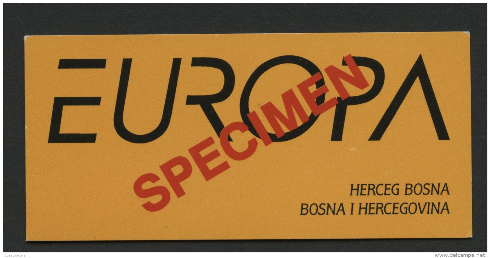BOSNIA, CROAT REPUBLIC EUROPA 1996 BOOKLET SPECIMEN MNH - RARE - Bosnie-Herzegovine