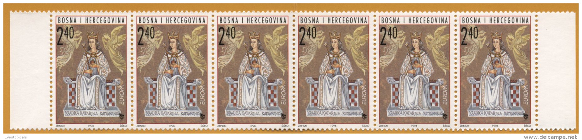 BOSNIA, CROAT REPUBLIC EUROPA 1996 BOOKLET SPECIMEN MNH - RARE - Bosnie-Herzegovine