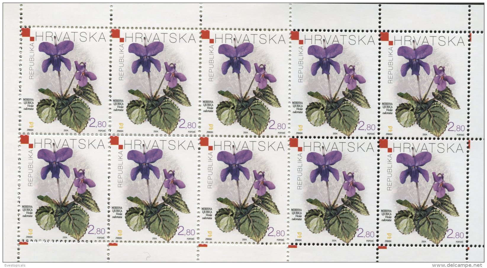 CROATIA, SET OF 3 BOOKLETS PLANTS / FLOWERS 2004 - Croatie