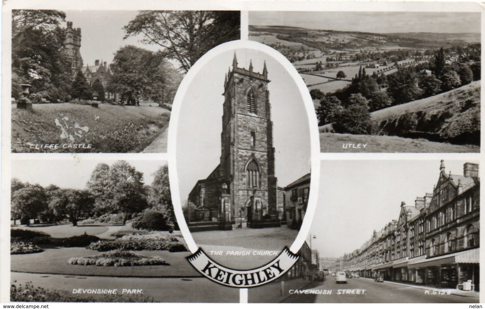 KEIGHLEY-1950- VIAGGIATA-REAL PHOTO - Bradford