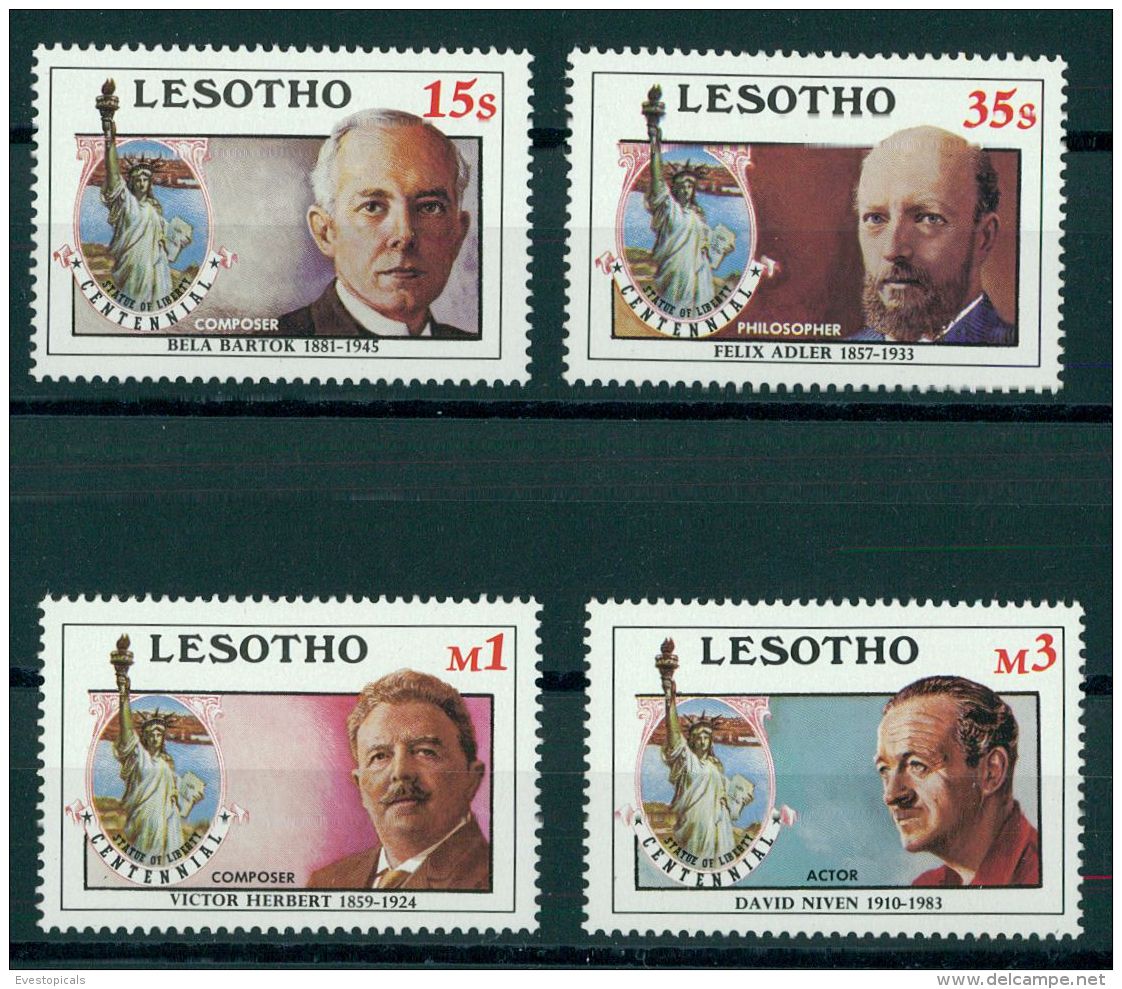 LESOTHO, CENTENIAL OF LIBERTY STATUE MNH SET - Lesotho (1966-...)