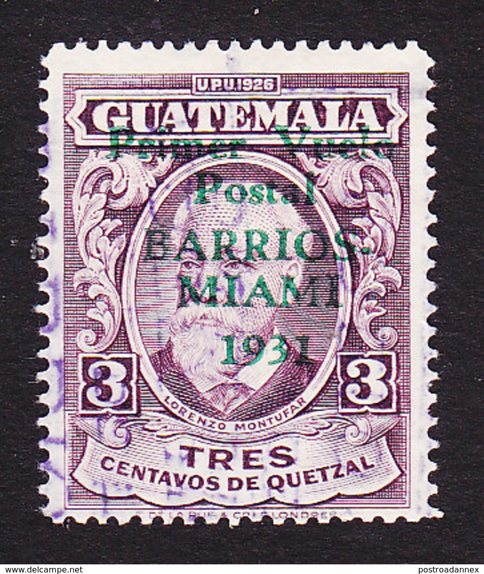 Guatemala, Scott #C18, Used, Montufar Overprinted, Issued 1931 - Guatemala