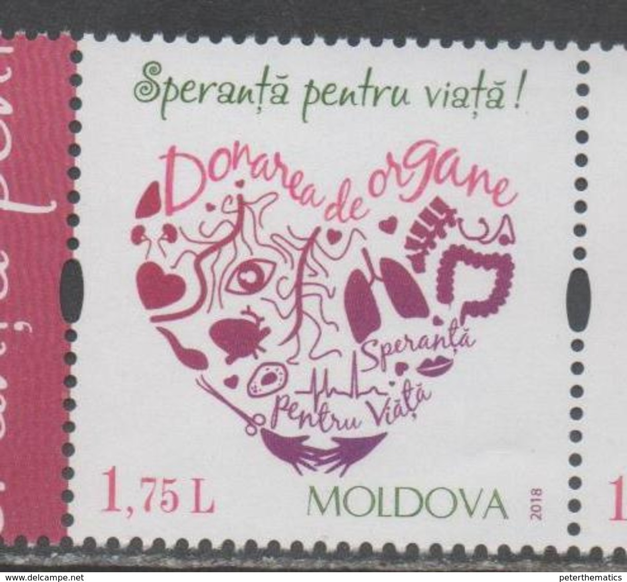 MOLDOVA, 2018, MNH, ORGAN DONORS, 1v - Other & Unclassified