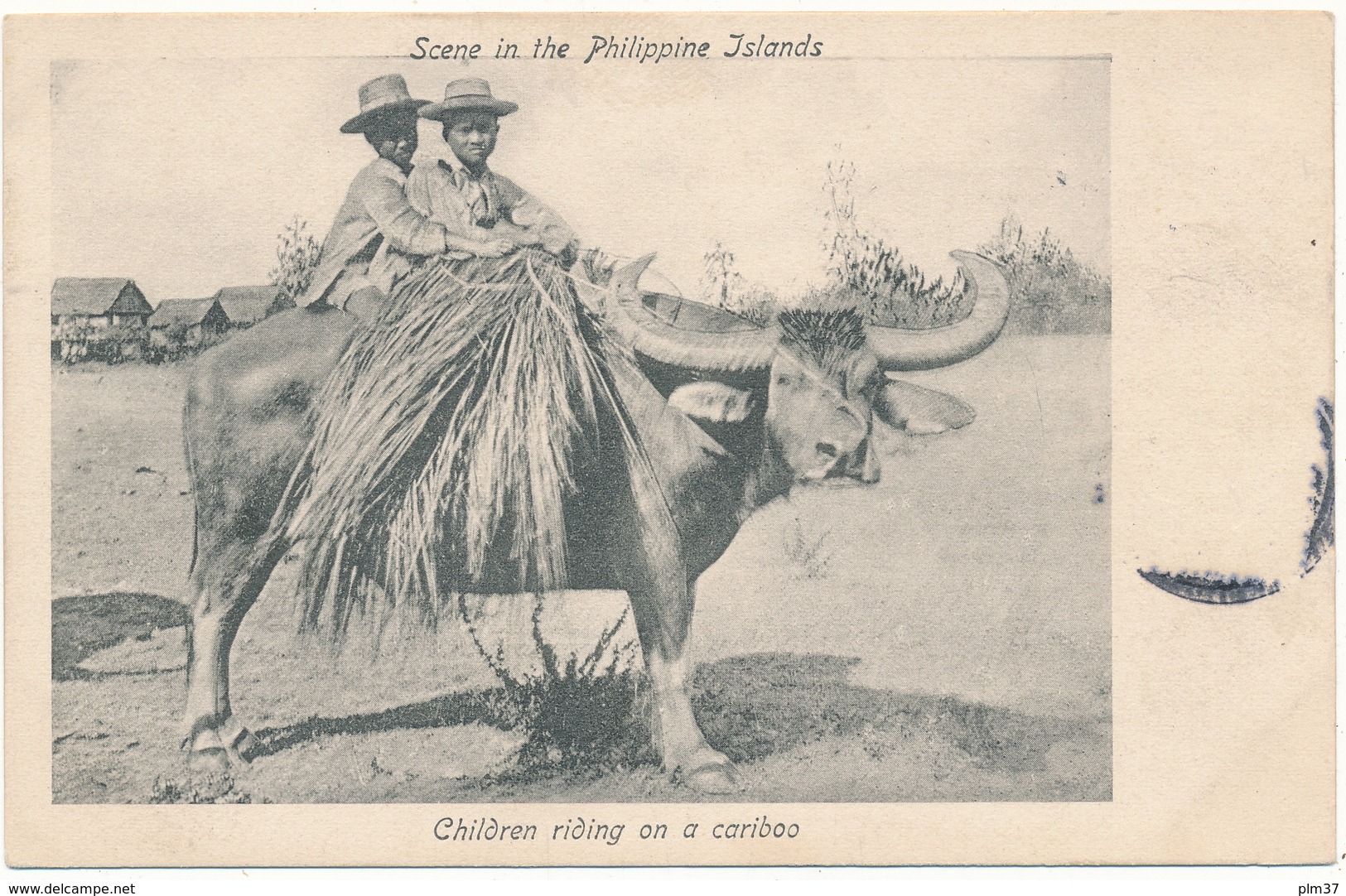 PHILIPPINES - Children Riding On A Cariboo - Philippines