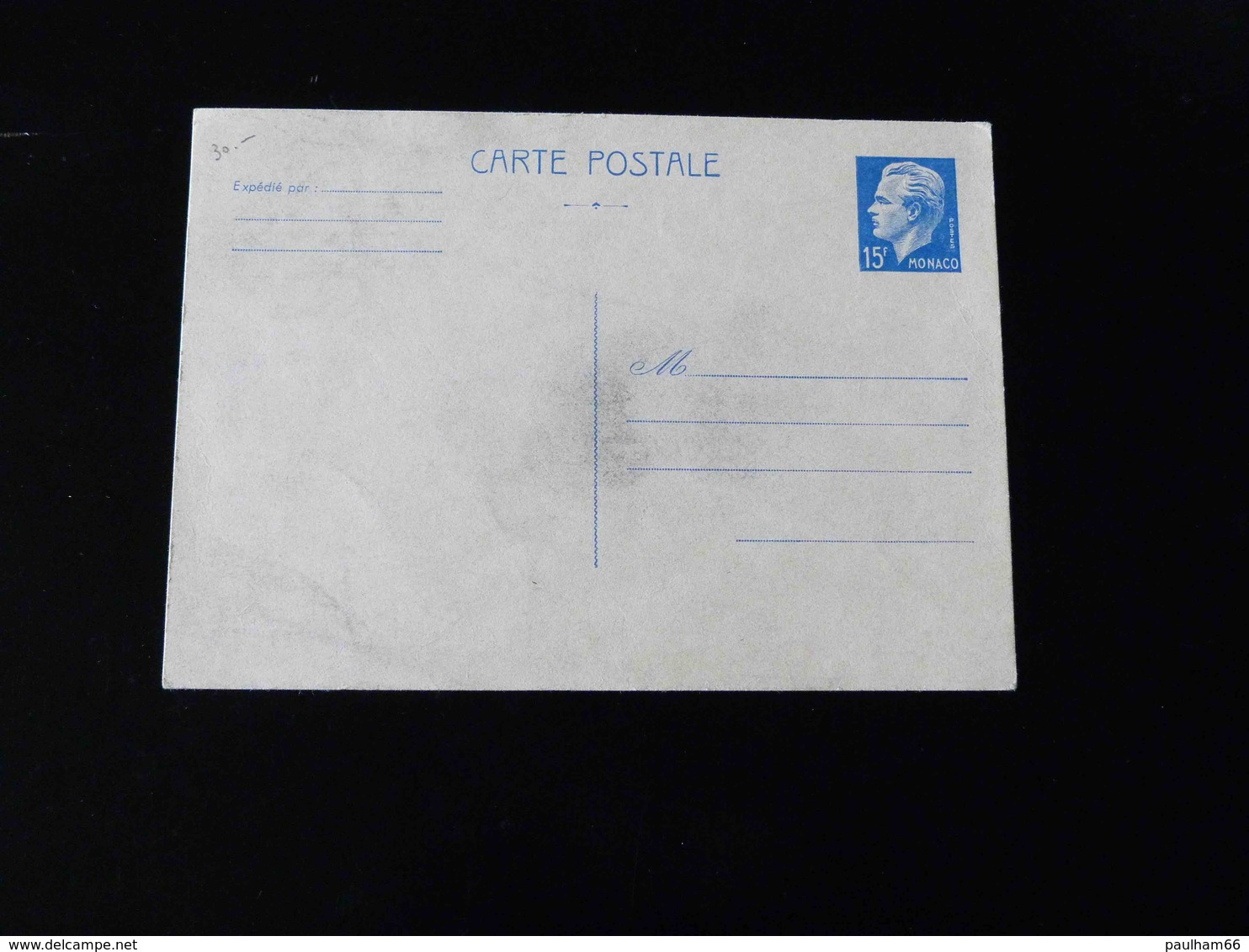 ENTIER POSTAL  15 F MONACO - Postal Stationery