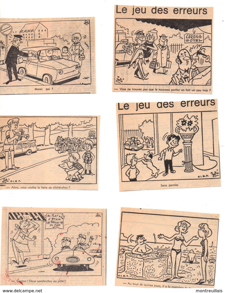 Lot De 43 Dessins Humoristiques Découpés Dans Journaux, Auteur JORE, Humour, Images - Altri & Non Classificati