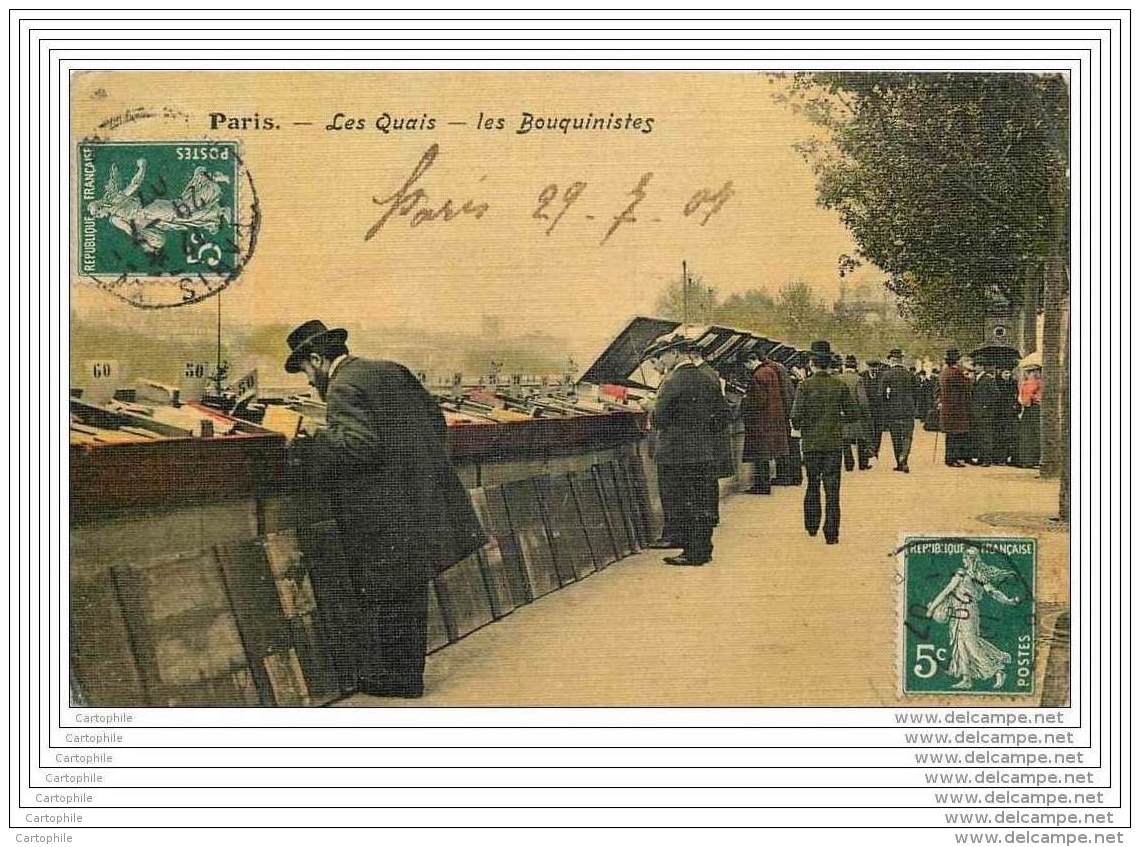 75004 - PARIS  - Les Quais - Les Bouquinistes - Toilee Couleur - Arrondissement: 04