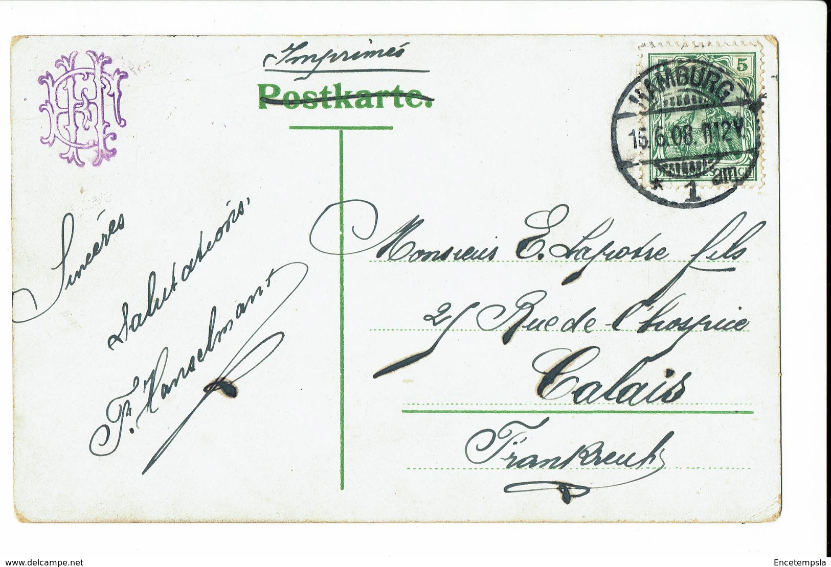 CPA - Carte Postale - Allemagne - Hamburg - Kersten Miles Brücke-1908 S376 - Mitte