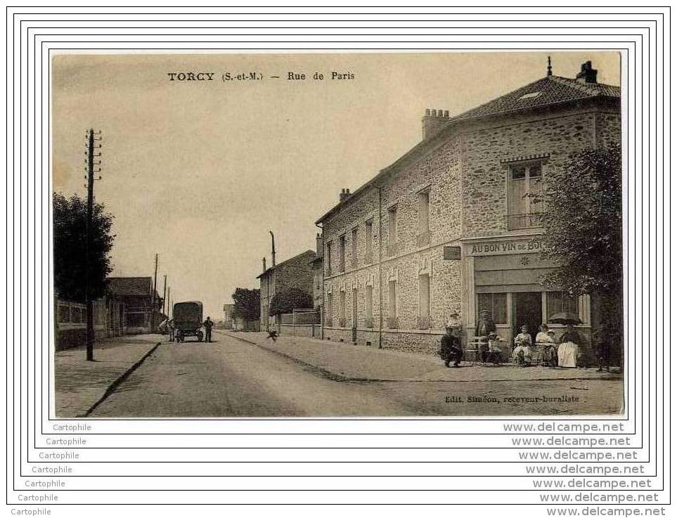 77 - TORCY - Rue De Paris (Cafe Buvette) - Torcy