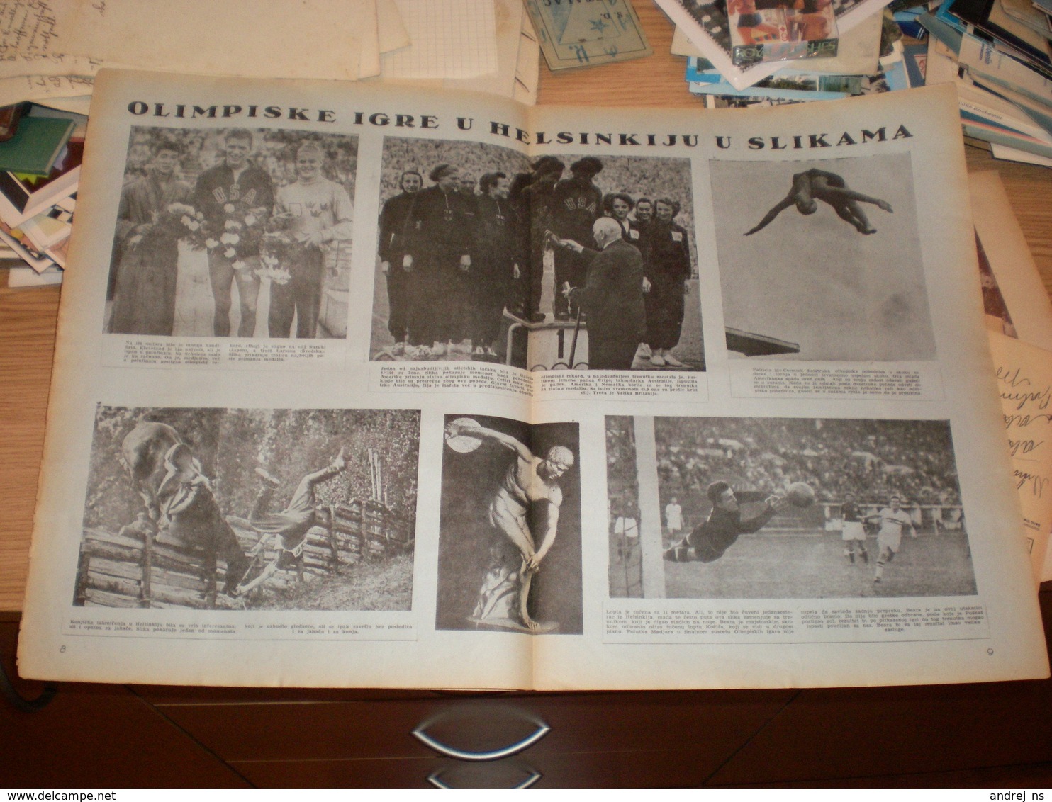 Newspaper Olipijada Glasnik Jugoslovenskog Olimpijskog Komiteta  Godina ! Broj 2 Beara  Helsinki 1954 - Bücher