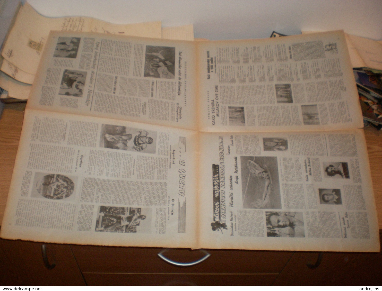 Newspaper Olipijada Glasnik Jugoslovenskog Olimpijskog Komiteta  Godina ! Broj 2 Beara  Helsinki 1954 - Libros