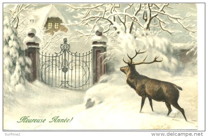 HEUREUSE ANNEE With DEER AND GATES - MM VIENNE L1 - Año Nuevo