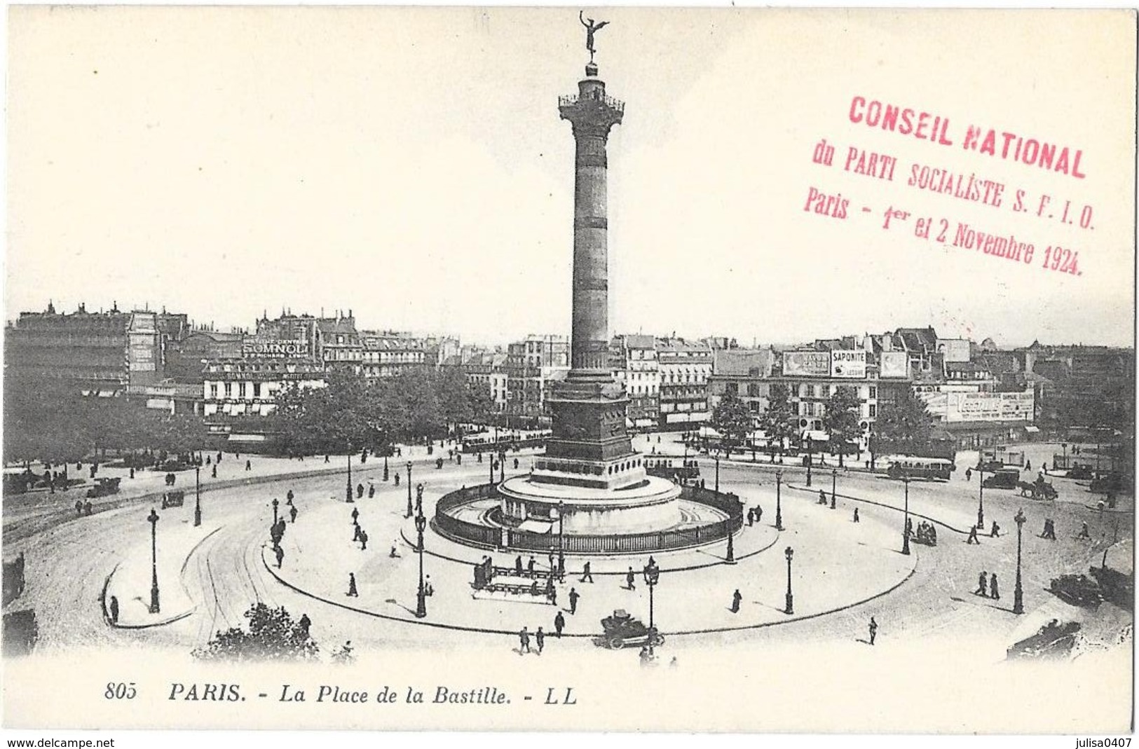 Cachet Du Conseil National Du Parti Socialiste SFIO Paris 1924 - Eventi