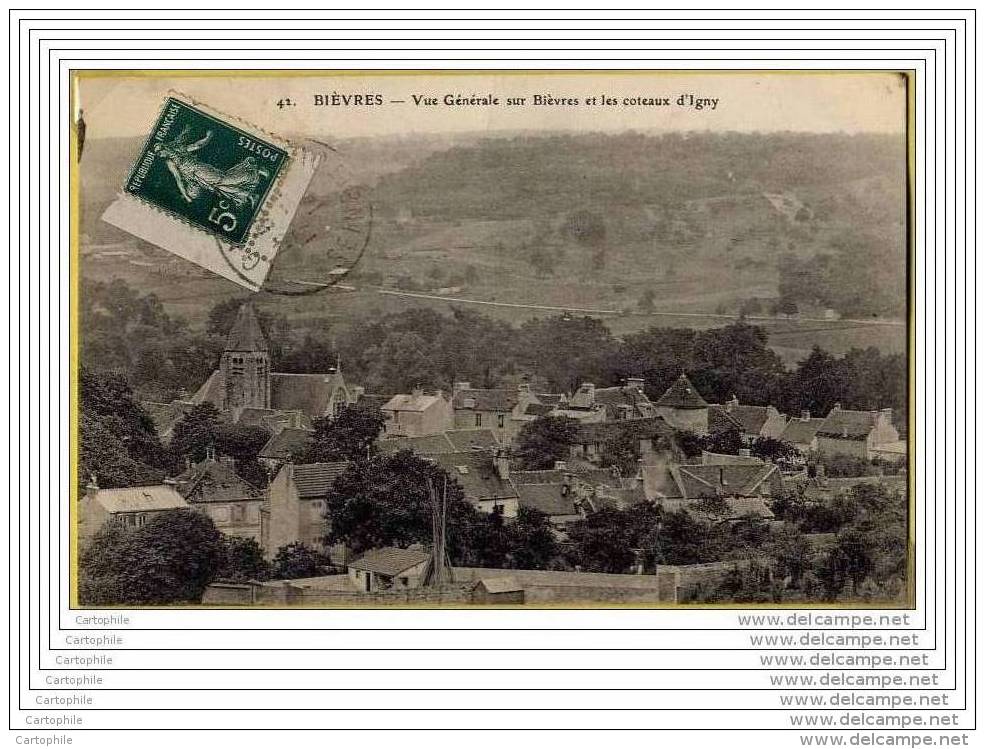 91 - BIEVRES - Vue Generale Et Les Coteaux D Igny - ELD - Bievres