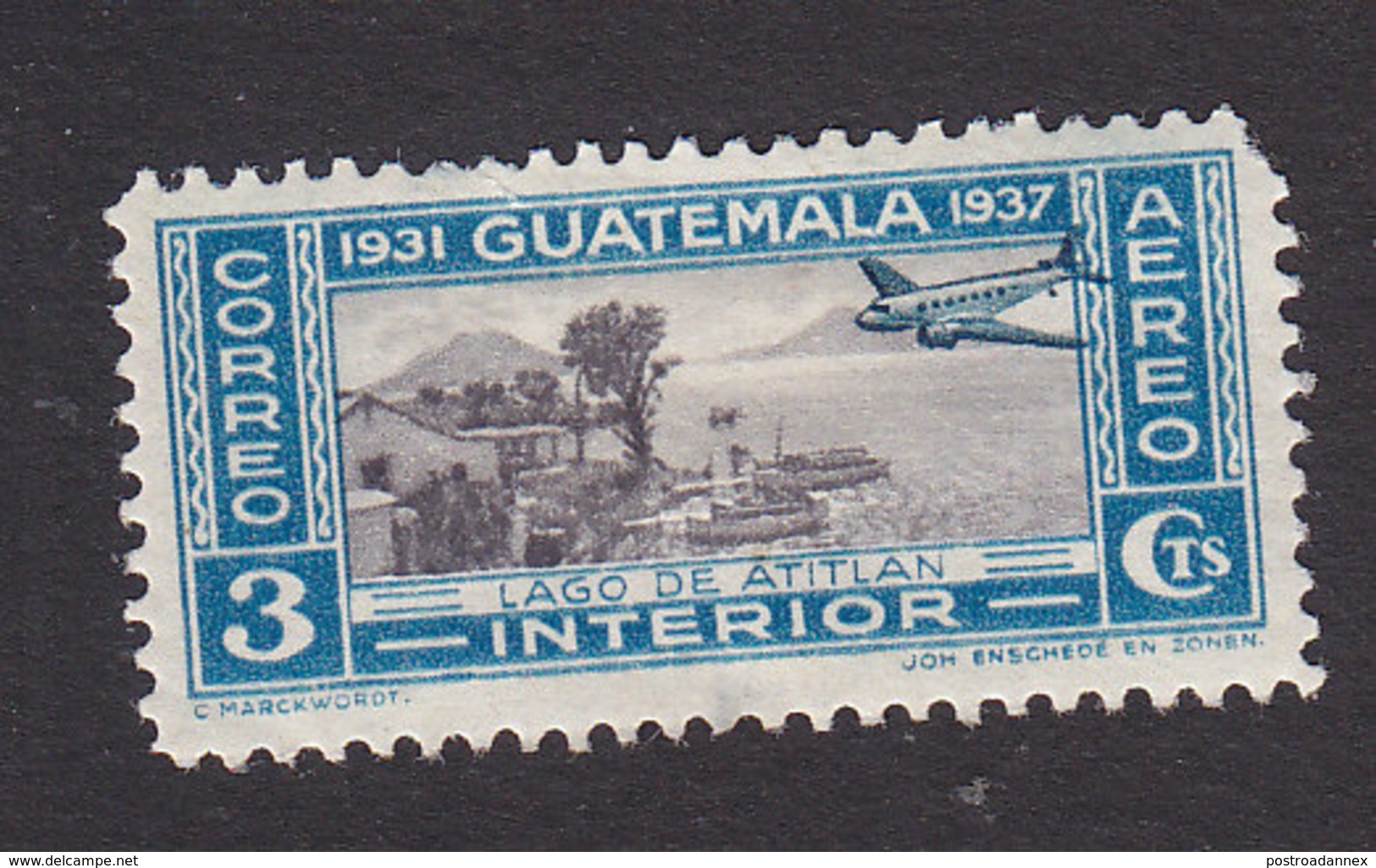 Guatemala, Scott #C71, Mint Hinged, Scene Of Guatemala, Issued 1937 - Guatemala