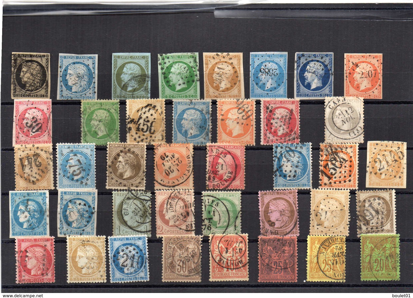 Lot De 39 Timbres Classiques Oblitèrés Du N° 3 Au N° 96 (940 Euros De Cote) Départ à 1 Euro - Collections