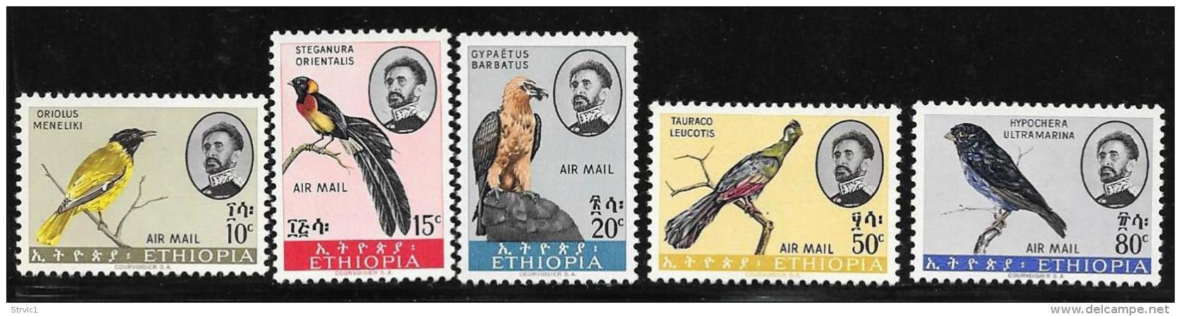 Ethiopia, Scott # C77-81 MNH Set Birds,1963 - Ethiopia