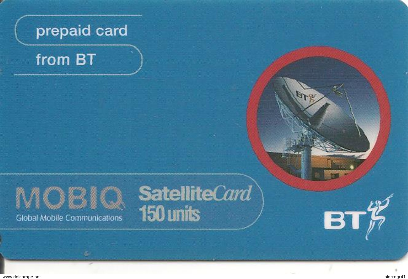 CARTE-PREPAYEE-GB-MOBIQ-SATELLITE CARD-150U-Exp31/01/02-TBE-RARE - BT Kaarten Voor Hele Wereld (Vooraf Betaald)