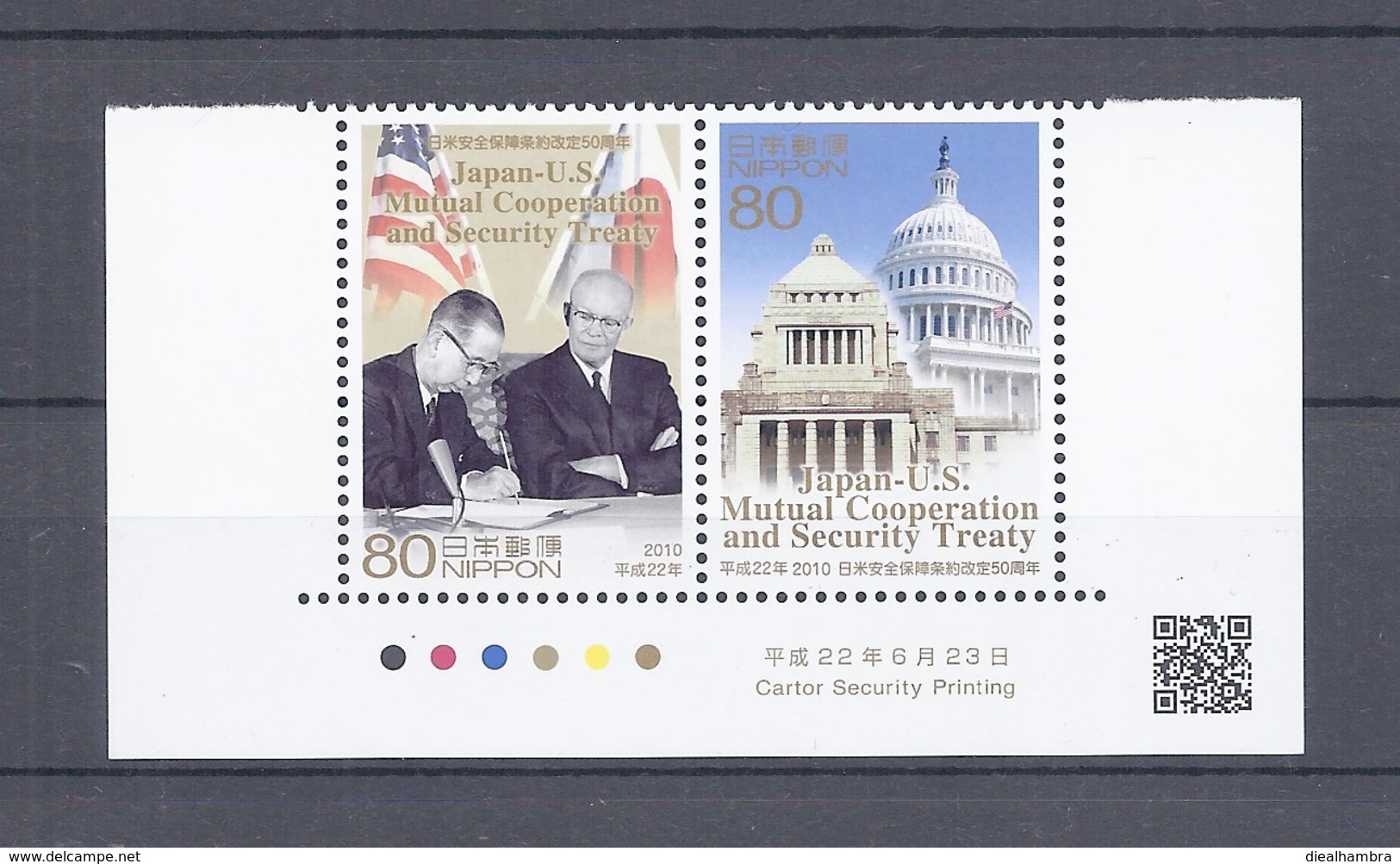 JAPAN NIPPON JAPON JAPAN-U.S. MUTUAL COOPERATION AND SECURITY TREATY 2010 / MNH / 5139 - 5140 - Neufs