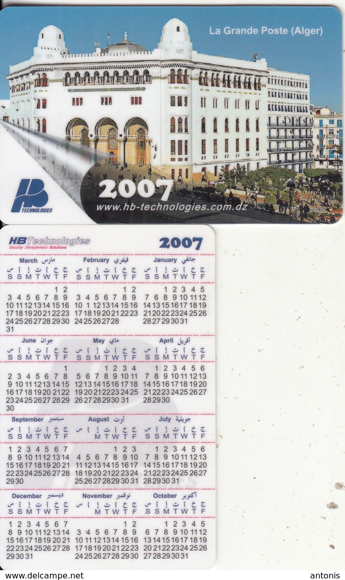 ALGERIA - La Grande Poste/Alger, Calendar 2007, HB Technologies Sample - Algeria