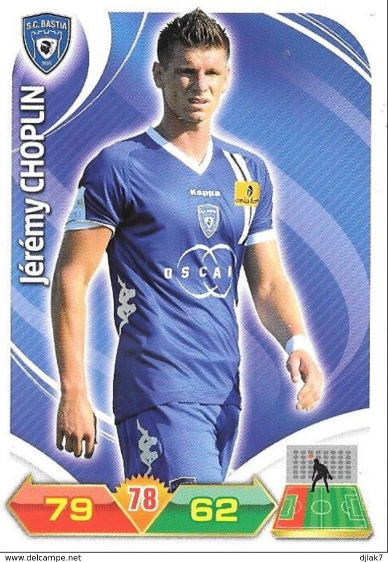 CARTE PANINI ADRENALYN XL LIGUE 1 SAISON 2012-13 – SC BASTIA - JEREMY CHOPLIN - Trading Cards