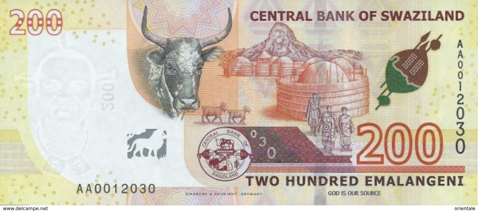 SWAZILAND P. 43 200 E 2017 UNC - Swaziland