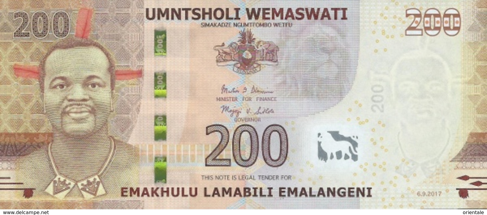 SWAZILAND P. 43 200 E 2017 UNC - Swaziland