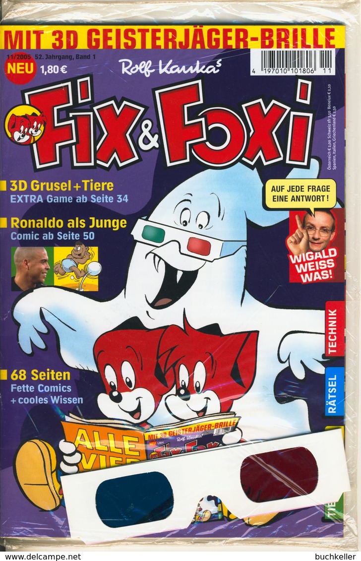 Fix & Foxi 52. Jg. Nr. 1 11/2005 Mit 3D-Geisterjäger-Brille - OVP - Fix Und Foxi