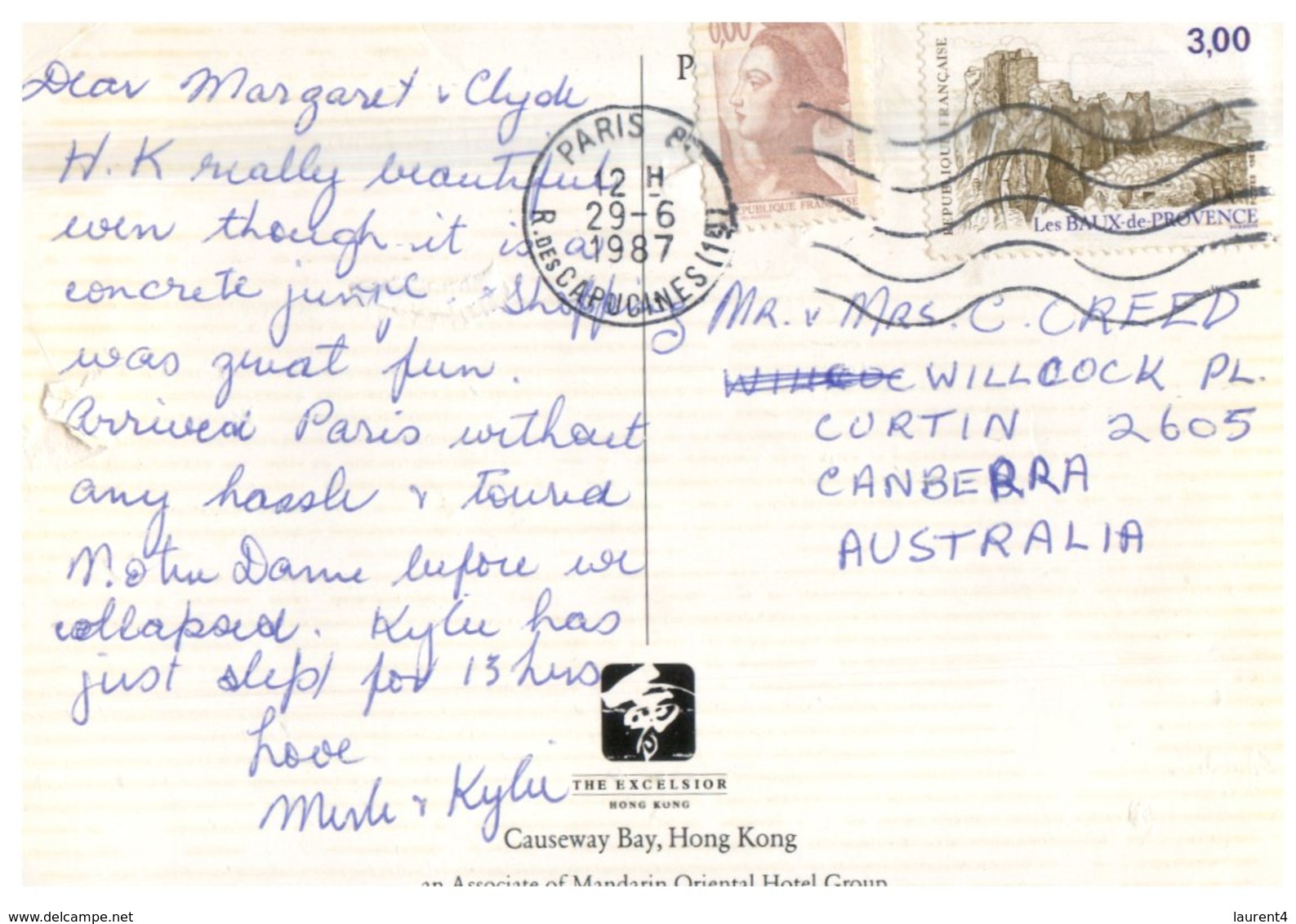 (21) Hong Kong - Causeway Bay (with French Stamps At Back Of Card) - China (Hong Kong)