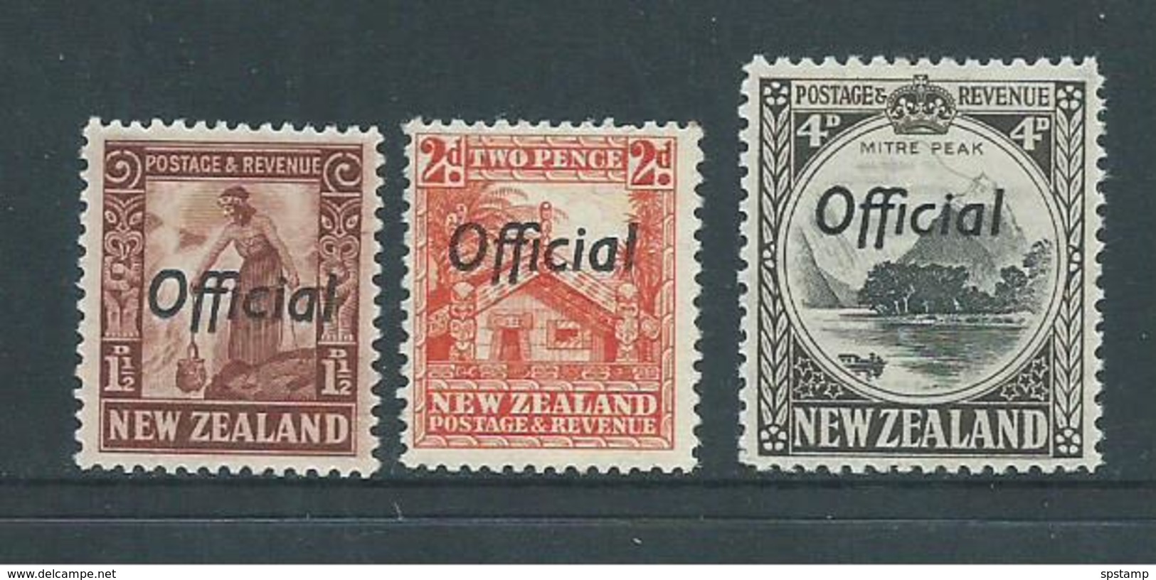 New Zealand 1936 Officials 1&1/2d , 2d & 4d MNH - Officials