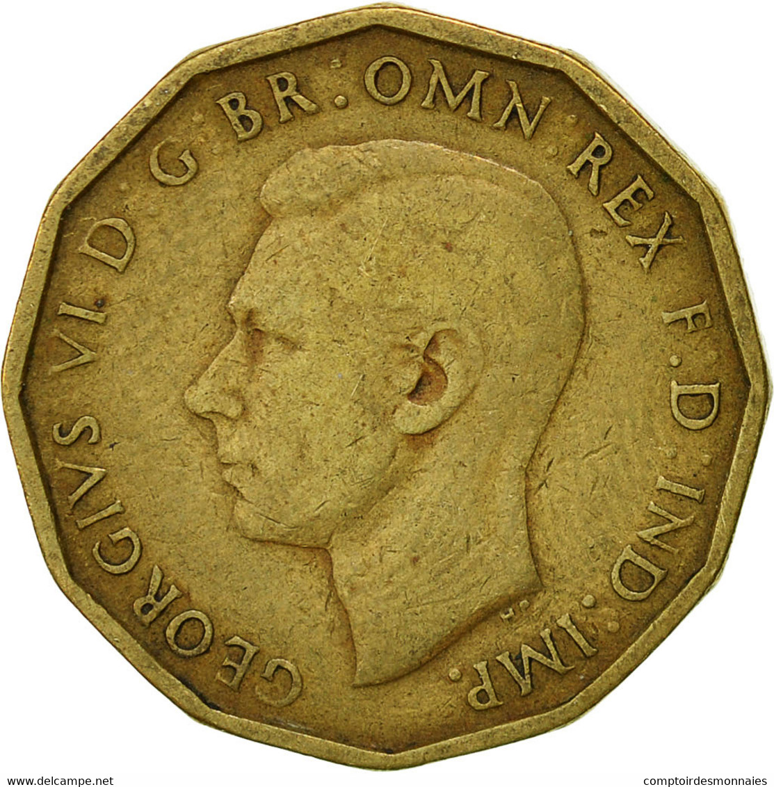 Monnaie, Grande-Bretagne, George VI, 3 Pence, 1937, TTB, Nickel-brass, KM:849 - F. 3 Pence