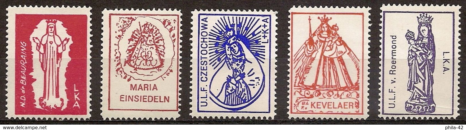 France 1989 - Religious Labeles : Virgin Mary - MNH** - Religión & Esoterismo