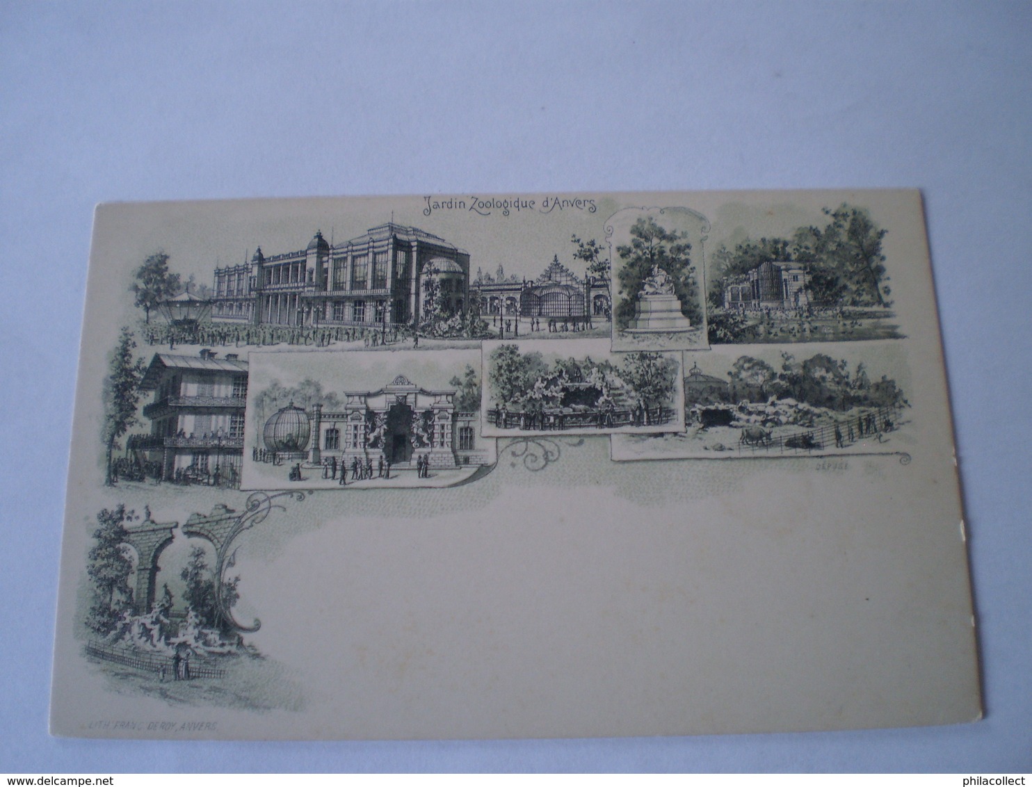 Antwerpen - Anvers // Litho // Jardin Zooligique - Dierentuin // Ca 1899 - Antwerpen