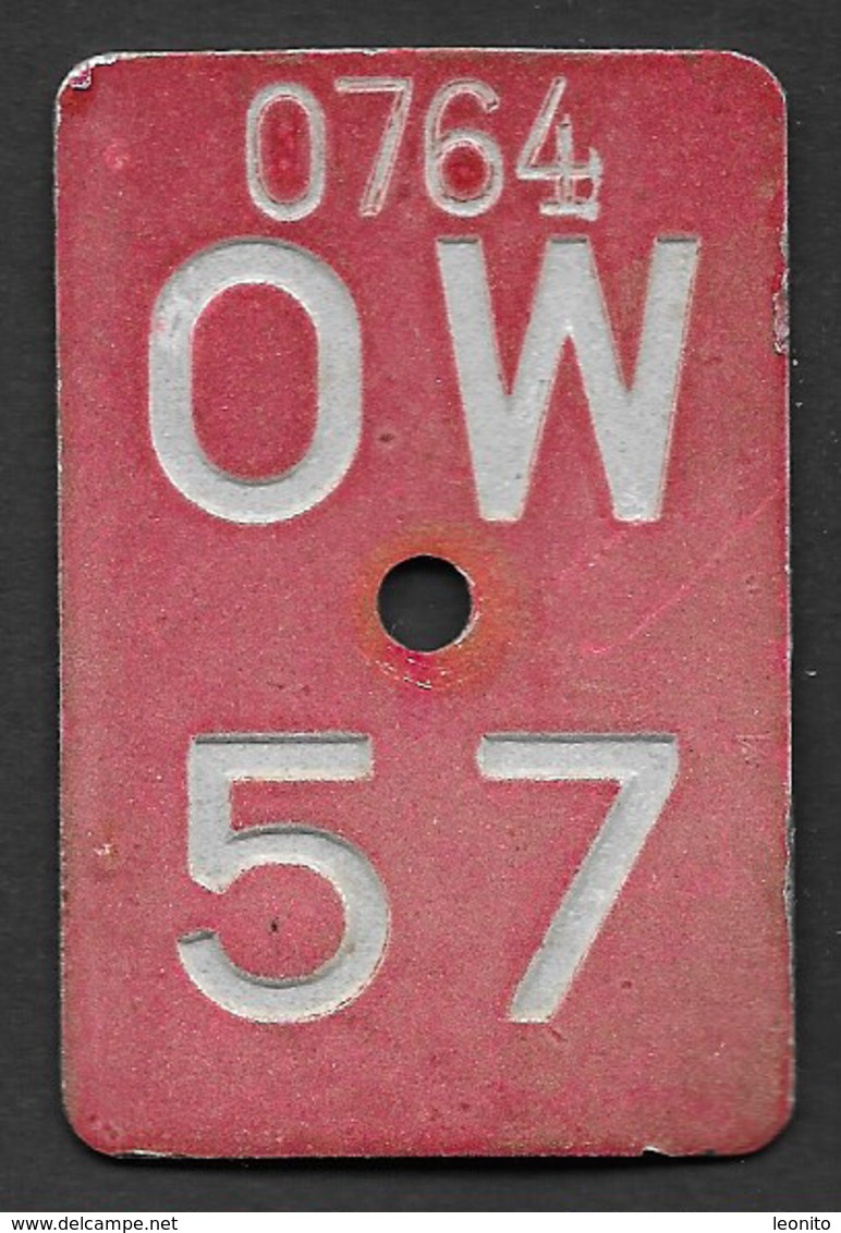 Velonummer Obwalden OW 57 - Number Plates