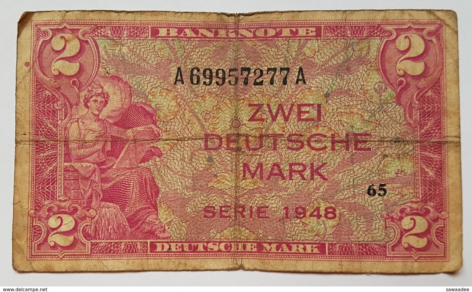 BILLET ALLEMAGNE - OCCUPATION DES ALLIES - P.2a - 2 MARK -1948 - 2 Deutsche Mark