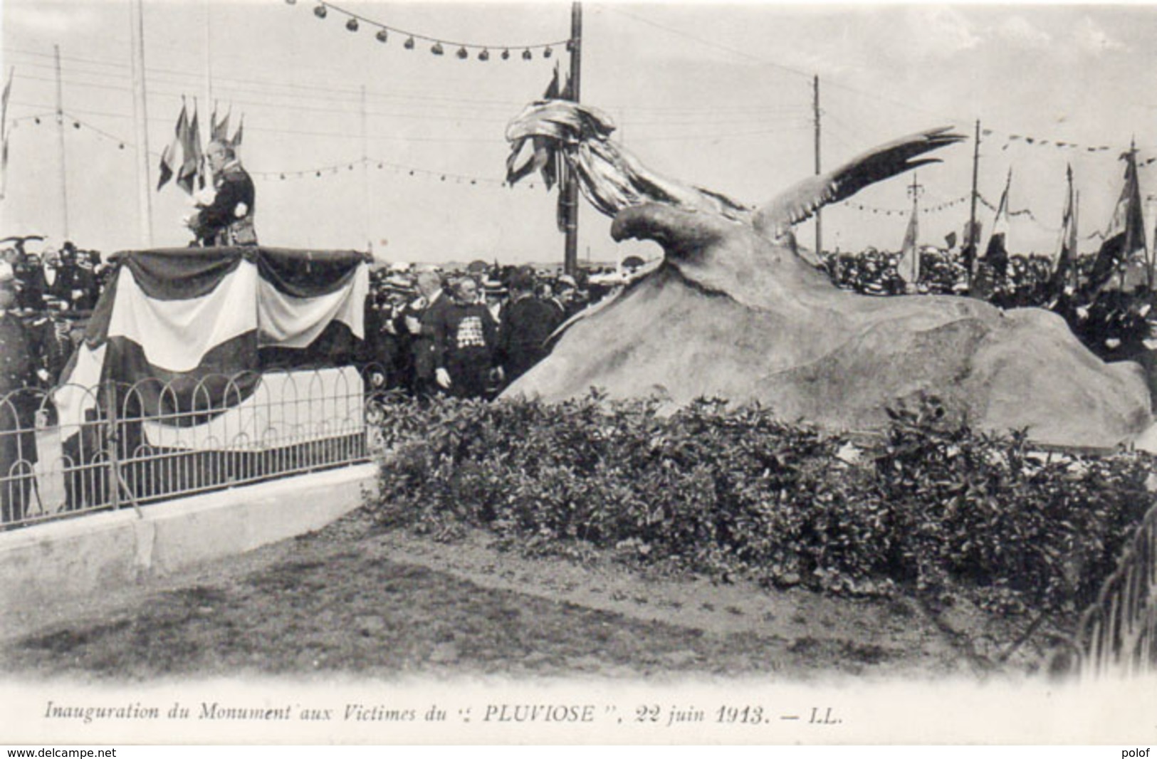 Inauguration Du Monument Aux Victimes Du "PLUVIOSE" Sous Marin -22 Juin 1913   (106657) - Inaugurazioni