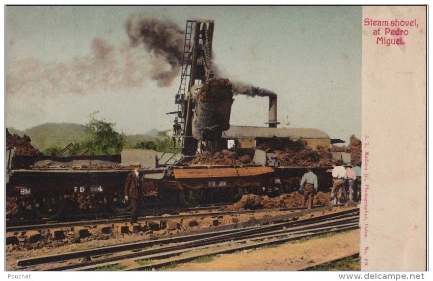 L23-  Panama - Steam Shovel At Pedro Miguel  - (2 Scans) - Panama