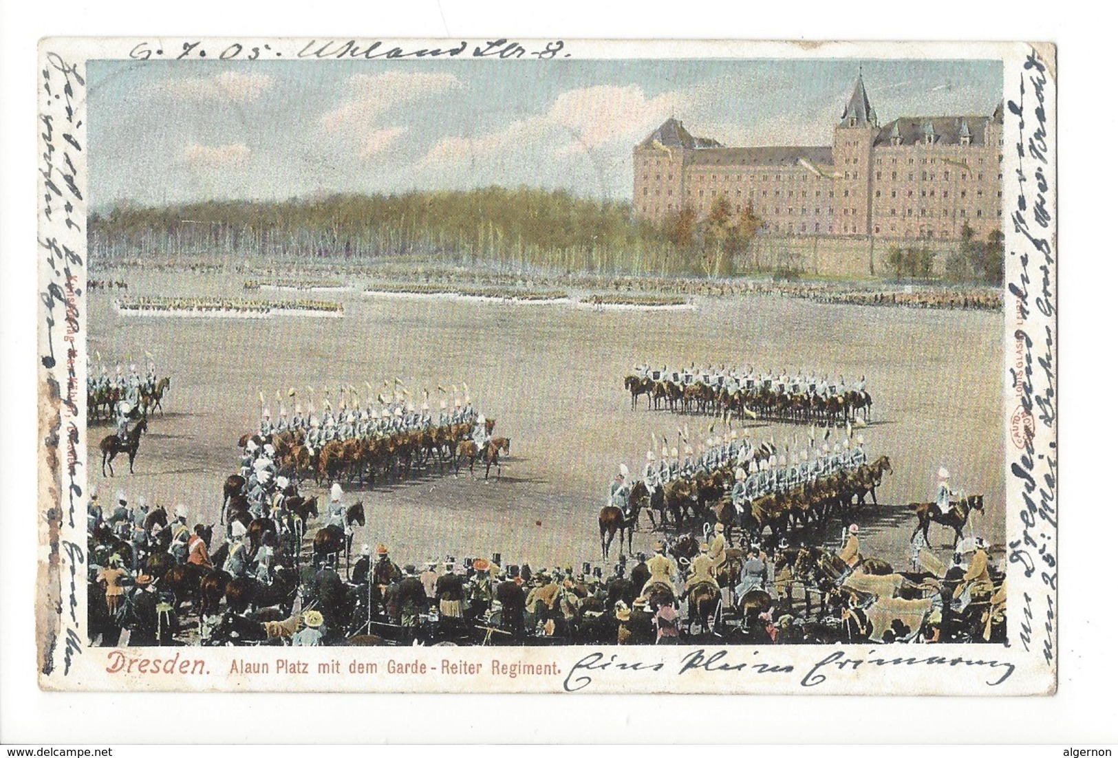 19922 - Dresden Alaun Platz Mit Dem Garde Reiter Regiment - Dresden