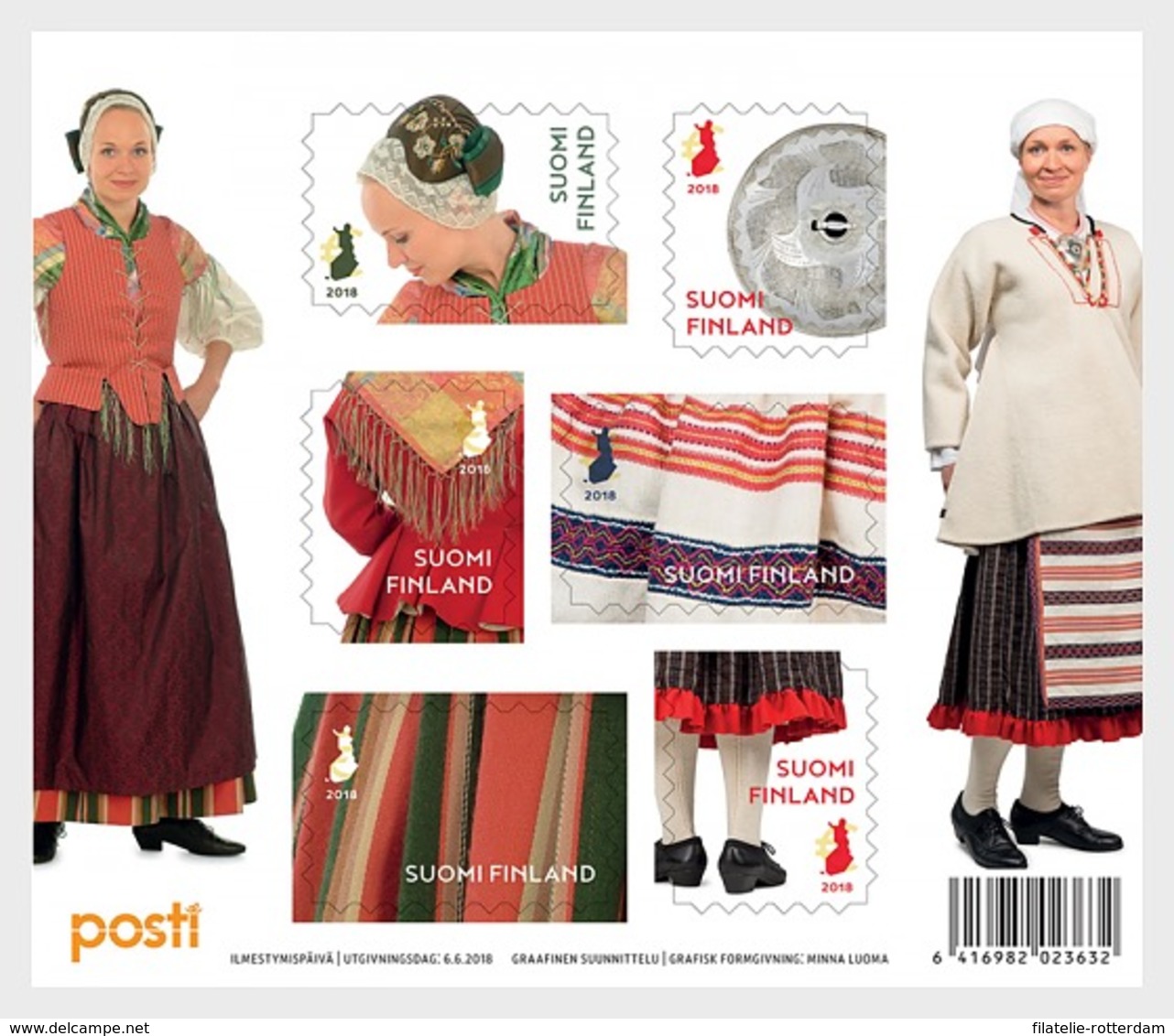 Finland - Postfris / MNH - Sheet Nationale Kostuums 2018 - Ongebruikt