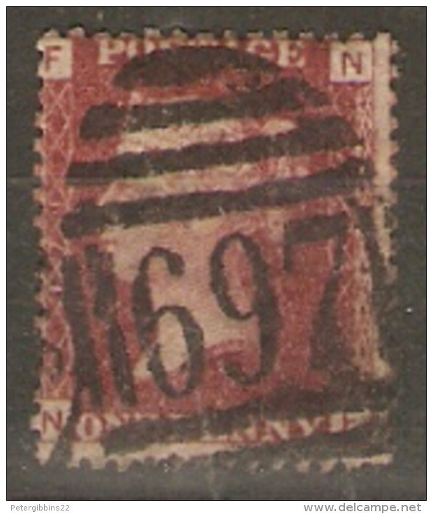 Great Britain 1858  1d Red  Plate  171  Fine Used - Usados