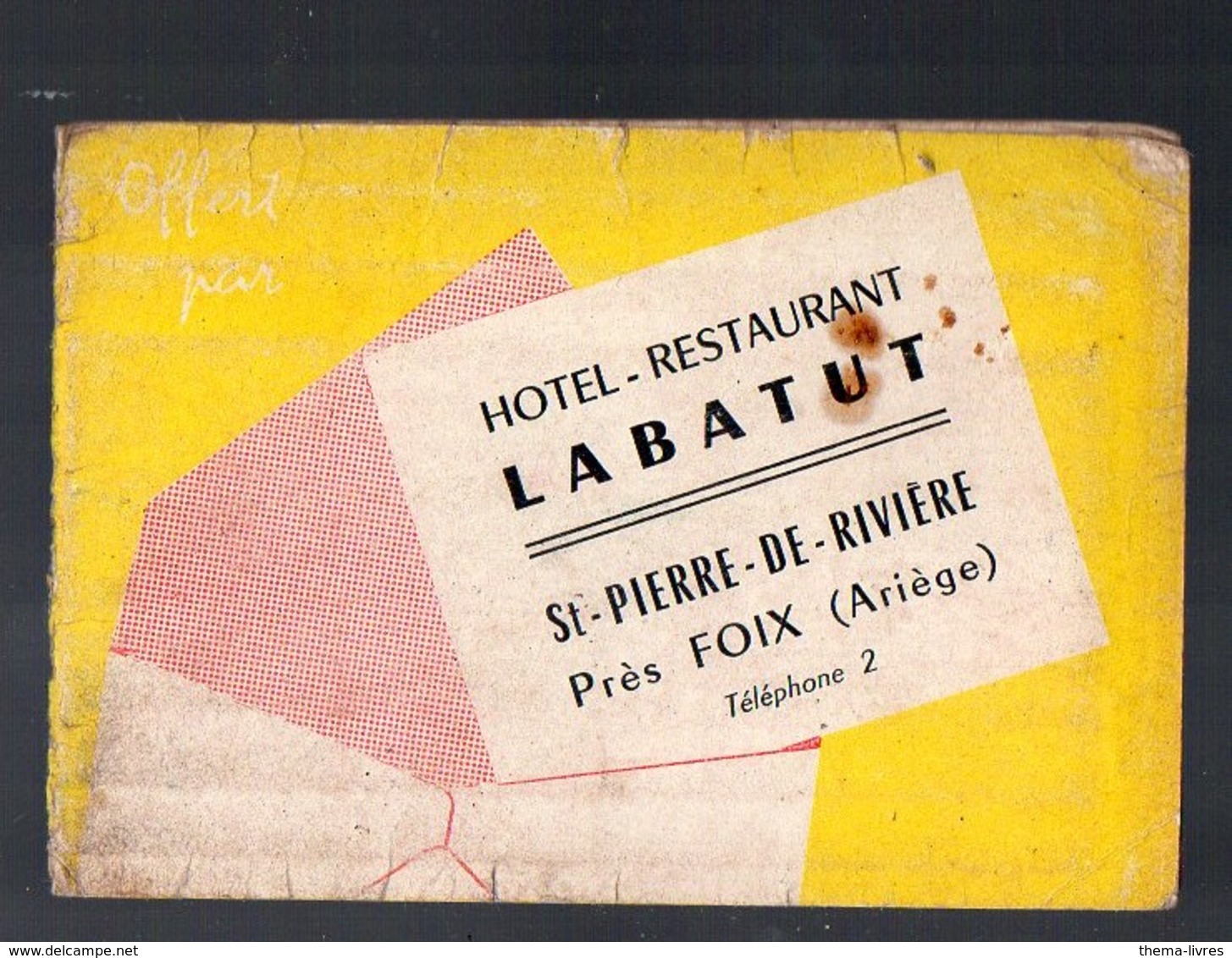 Sait Pierre De Rivière Près Foix (09 Ariège) Calendrier 1961 RESTAURANT LABATUT (PPP13289) - Petit Format : 1961-70