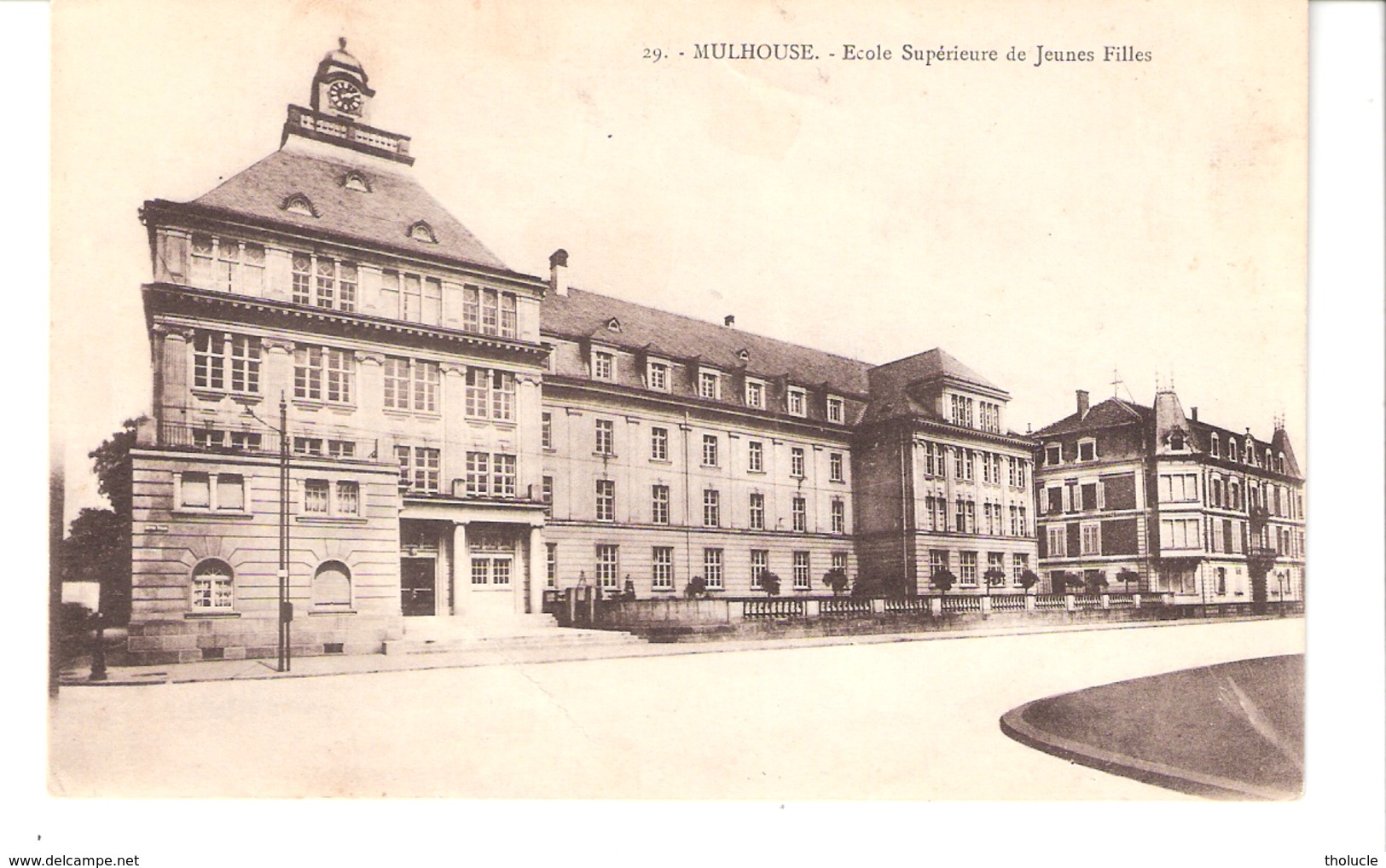 Mulhouse (Haut-Rhin-Alsace)-1920-Ecole Supérieure (Lycée) De Jeunes Filles-Edit. Ch. Bergeret, Strasbourg - Mulhouse