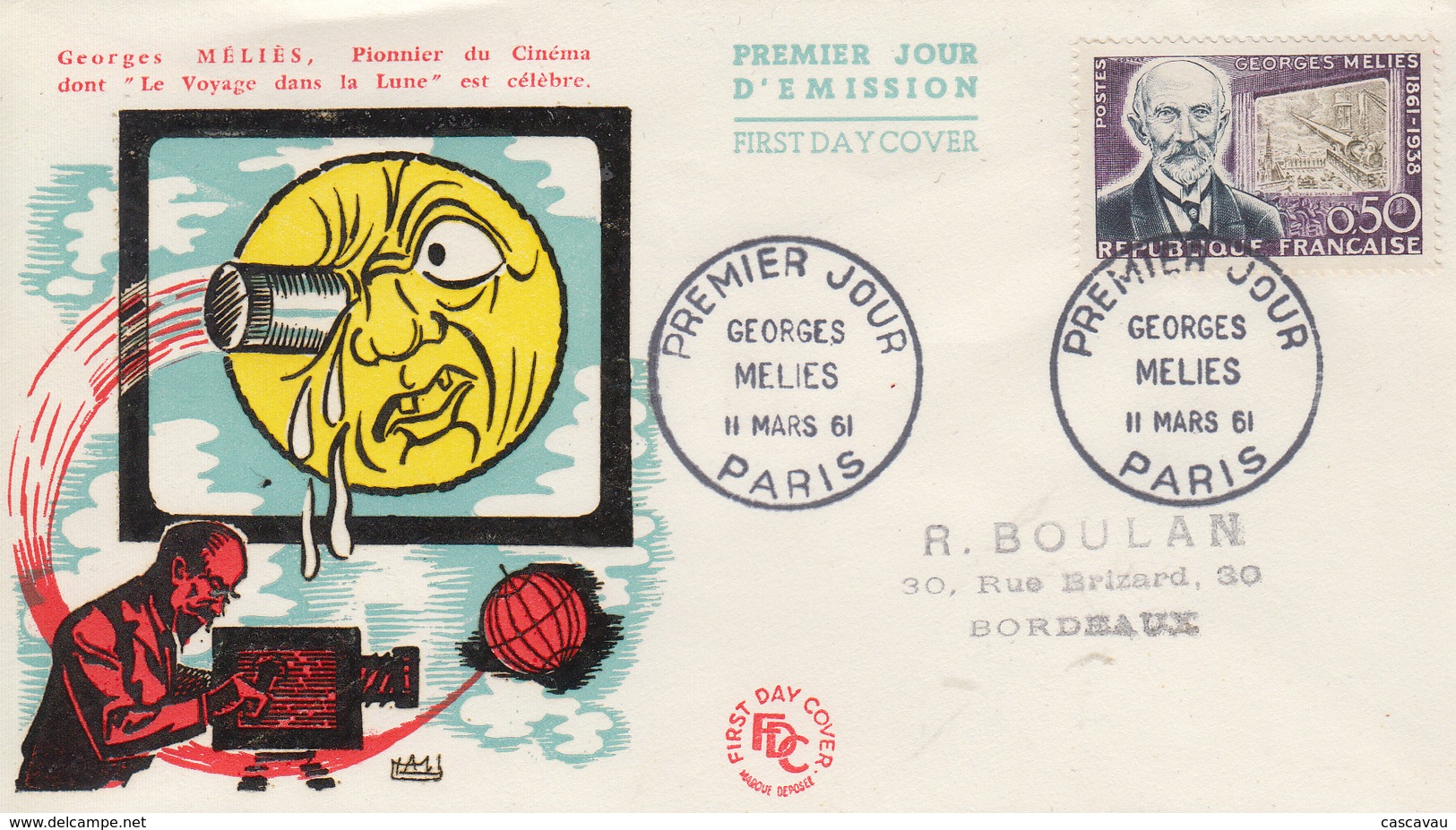 Enveloppe  FDC  1er  Jour   FRANCE   Georges   MELIES  1961 - 1960-1969