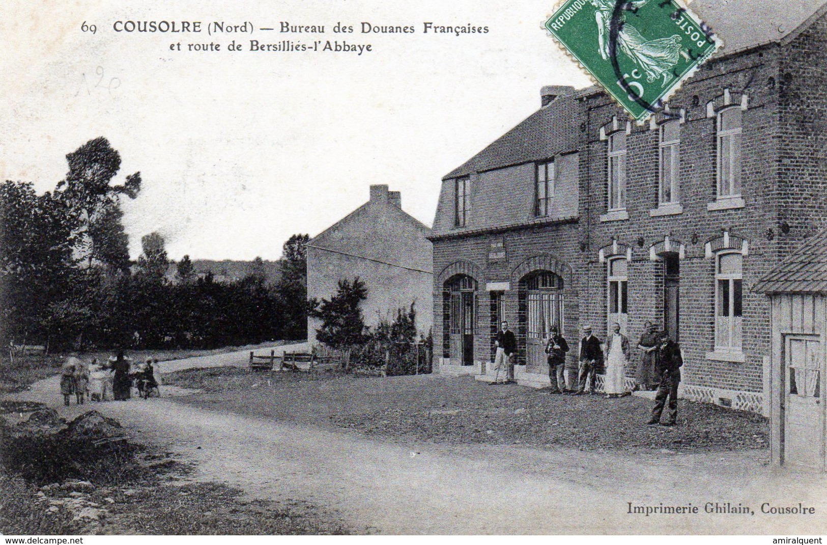 COUSOLRE  BUREAU DES DOUANES FRANCAISE ET ROUTE DE BERSILLIES L ABBAYE - Autres & Non Classés