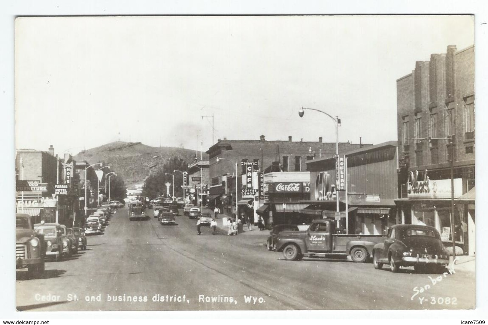 ROLLINS (Wyo) - Cedar St. And Business District   -   (voitures) - Autres & Non Classés